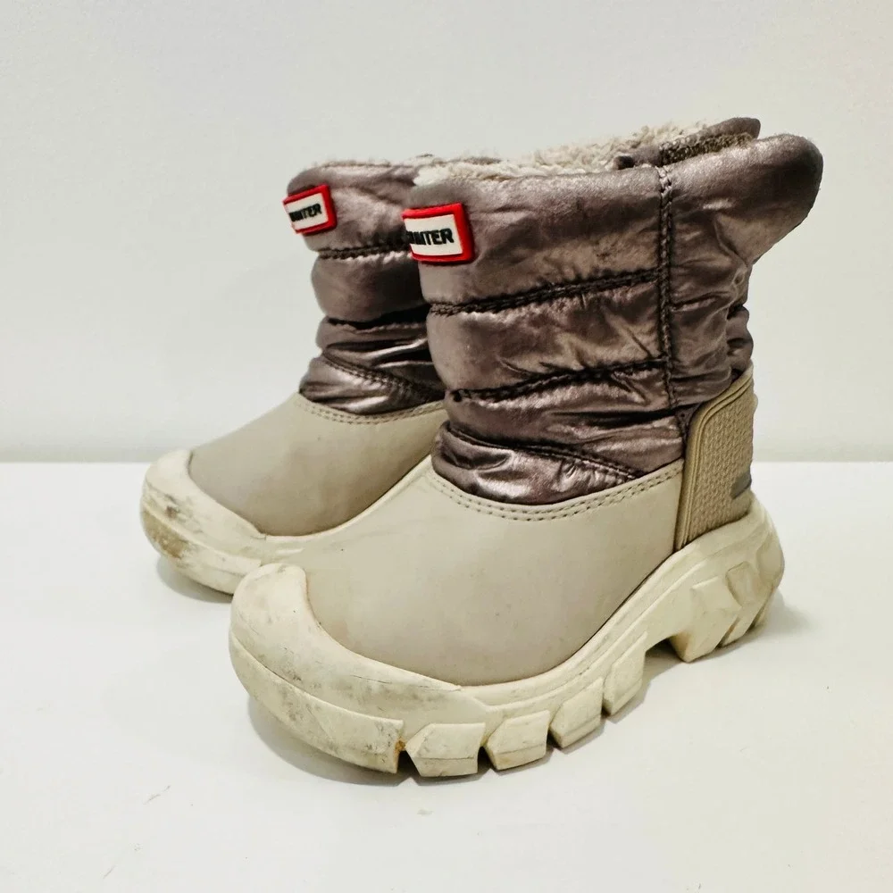 Hunter Boot Kids 5.5 Boys Girls Intrepid Insulated Nebula Vegan Snow Boots B4 G5